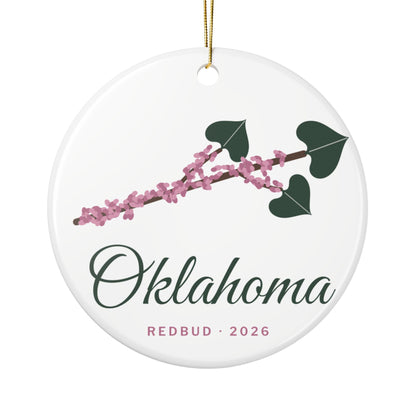 Redbud Oklahoma Porcelain Ornament