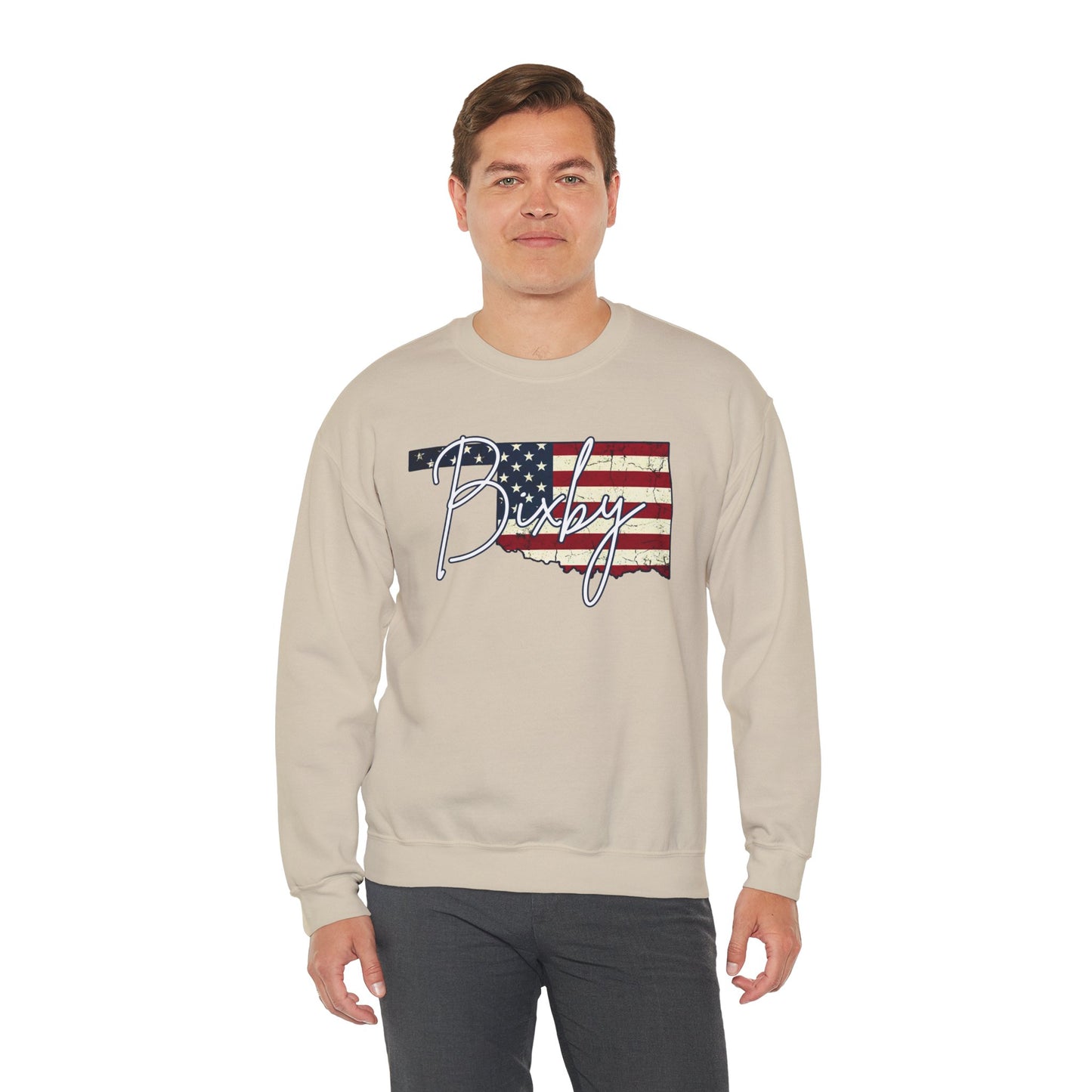 Oklahoma Flag 'Bixby' Gildan Sweatshirt – Retro American State Pride