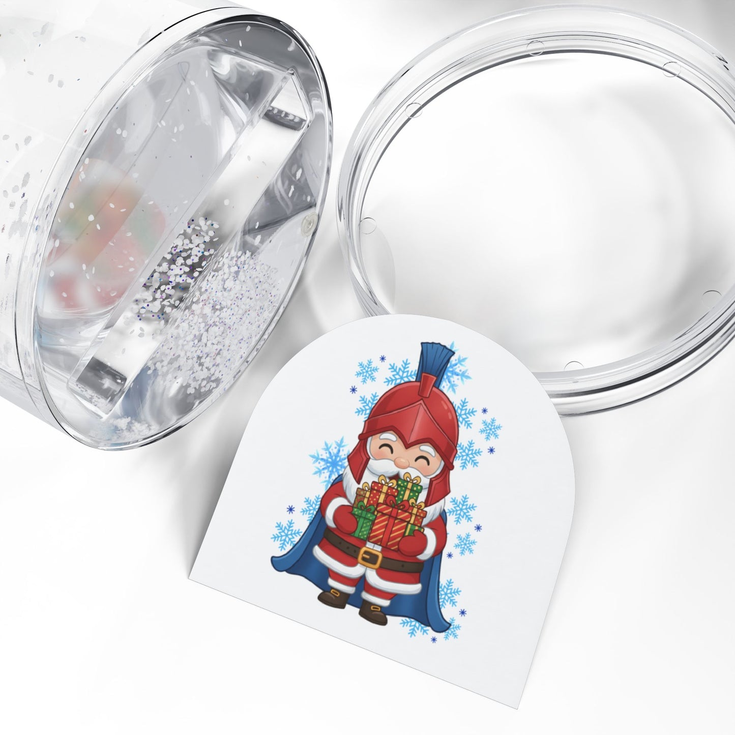 Spartan Santa Snow Globe