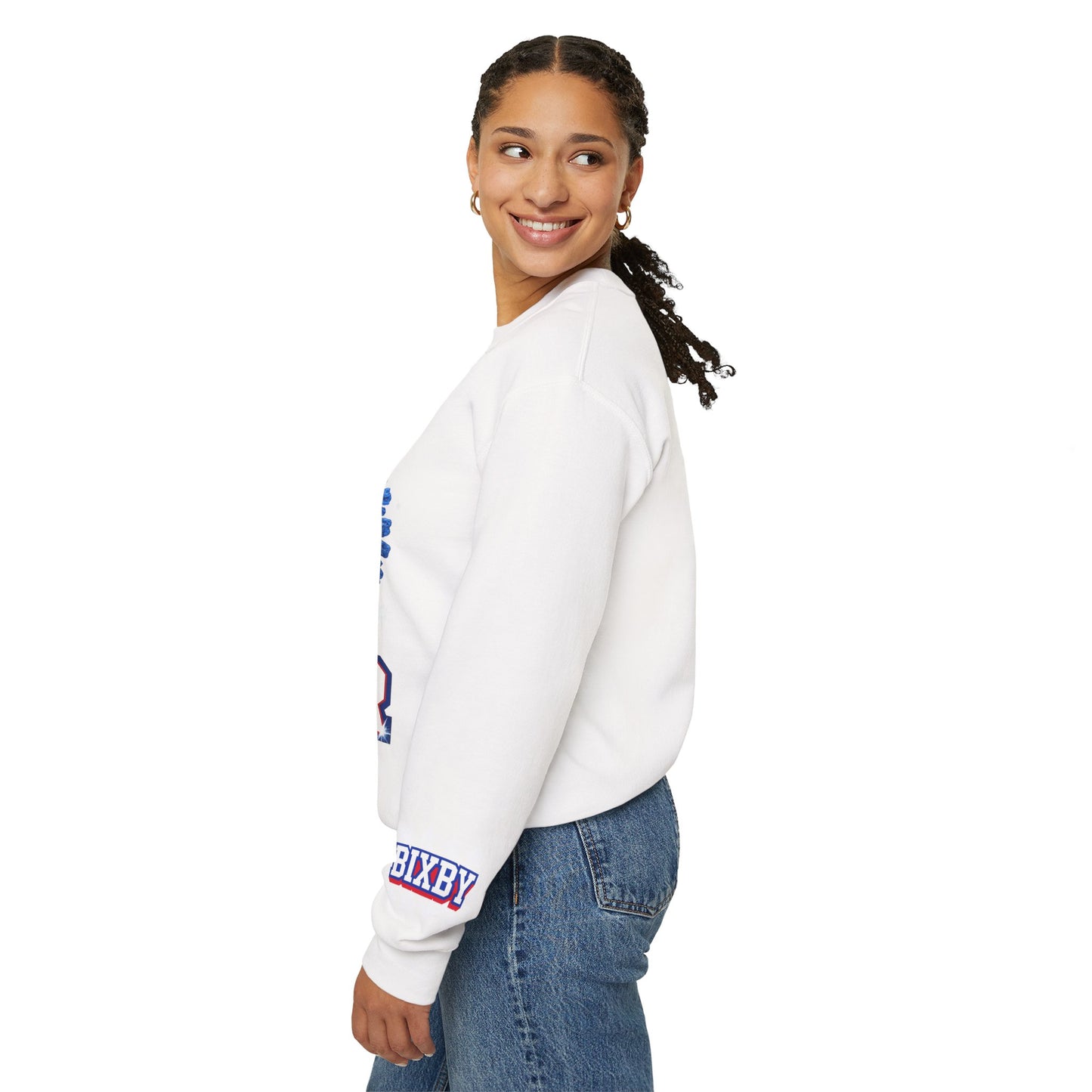 Pom Power With Sleeve Print Gildan Sweatshirt