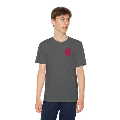 Spartan Red Logo Youth Sport-Tek Tee
