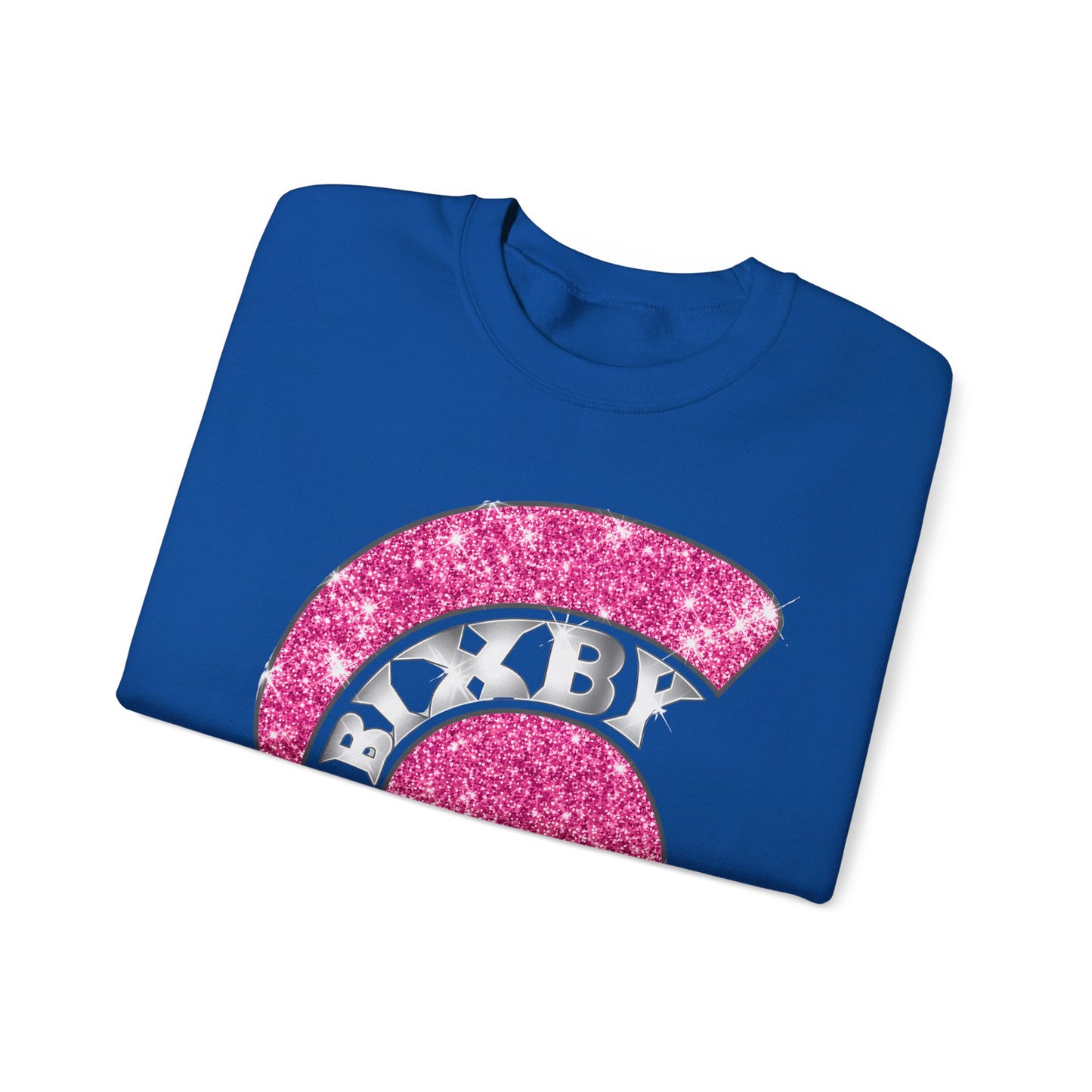 Bixby Spartan Pink Helmet Bling Gildan Sweatshirt