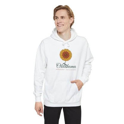 Indian Blanket Garden Script Oklahoma Hoodie | Comfort Colors