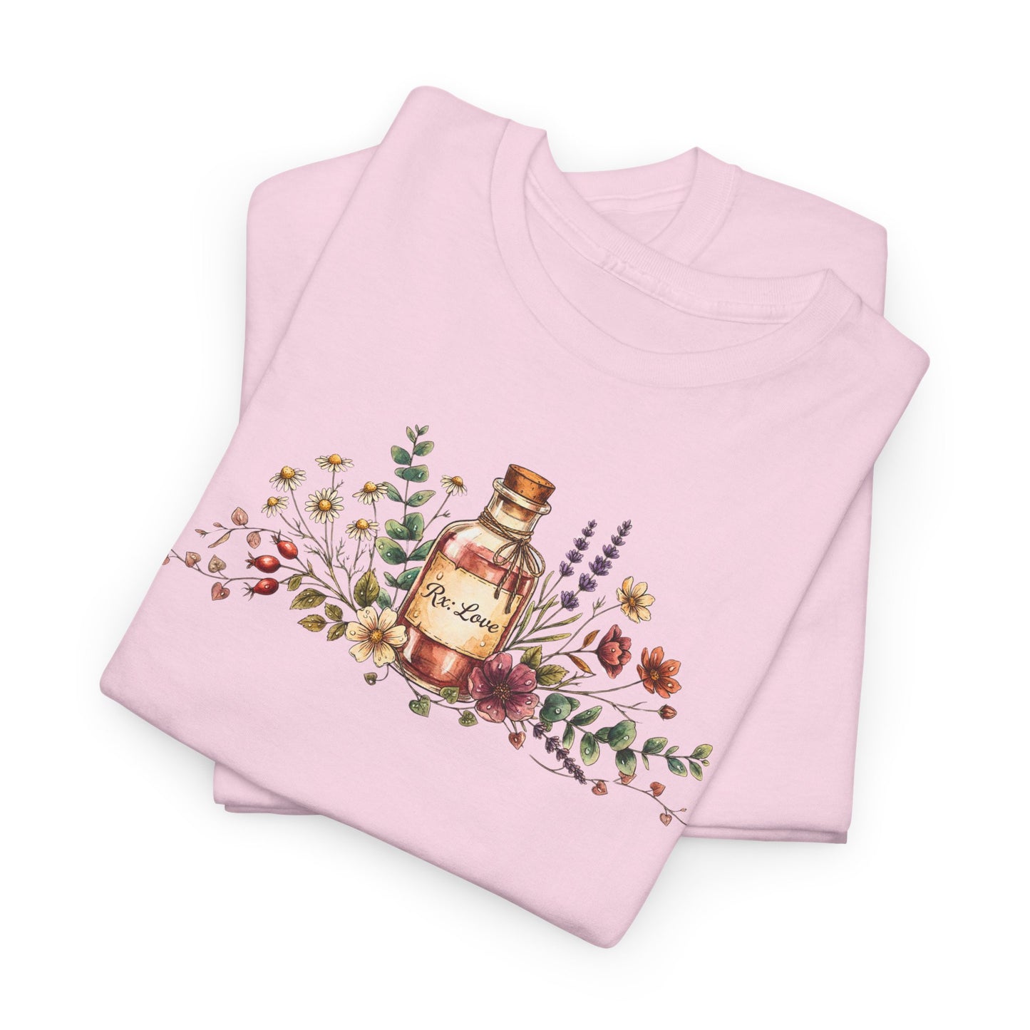 Prescription Bottle Floral 'Filled With Love' Tee | Floral Pill Bottle Shirt