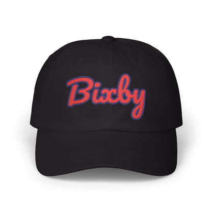 Bixby Spartans Embroidered Dad Hat, Red Script Bixby