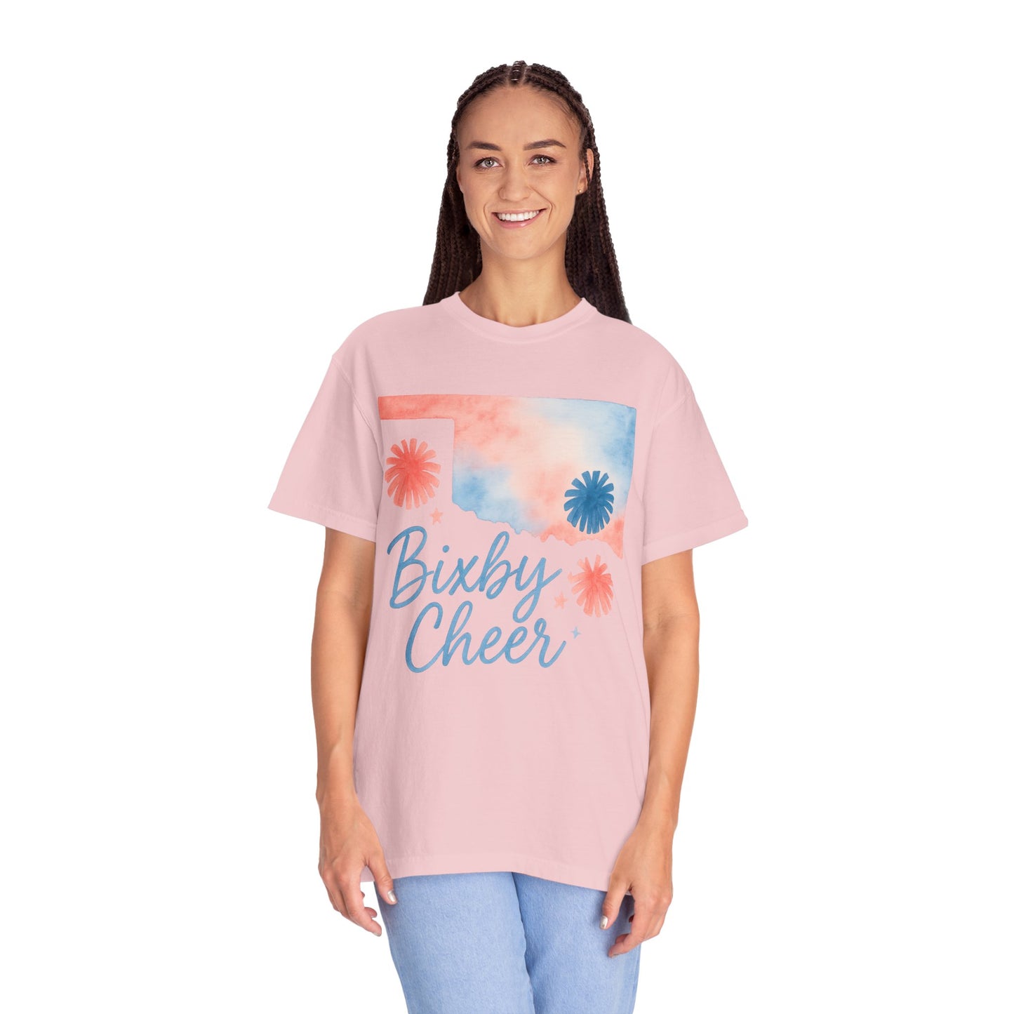 Cheer Bixby OK Watercolor Comfort Colors Tee
