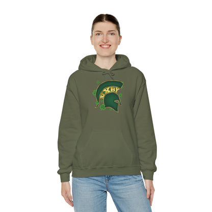St. Patty's Good Luck Spartan Helmet Adult Gildan Hoodie