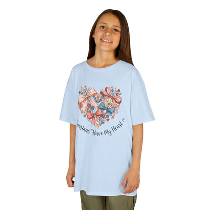 Spartans Have My Heart Floral Youth Gildan Tee