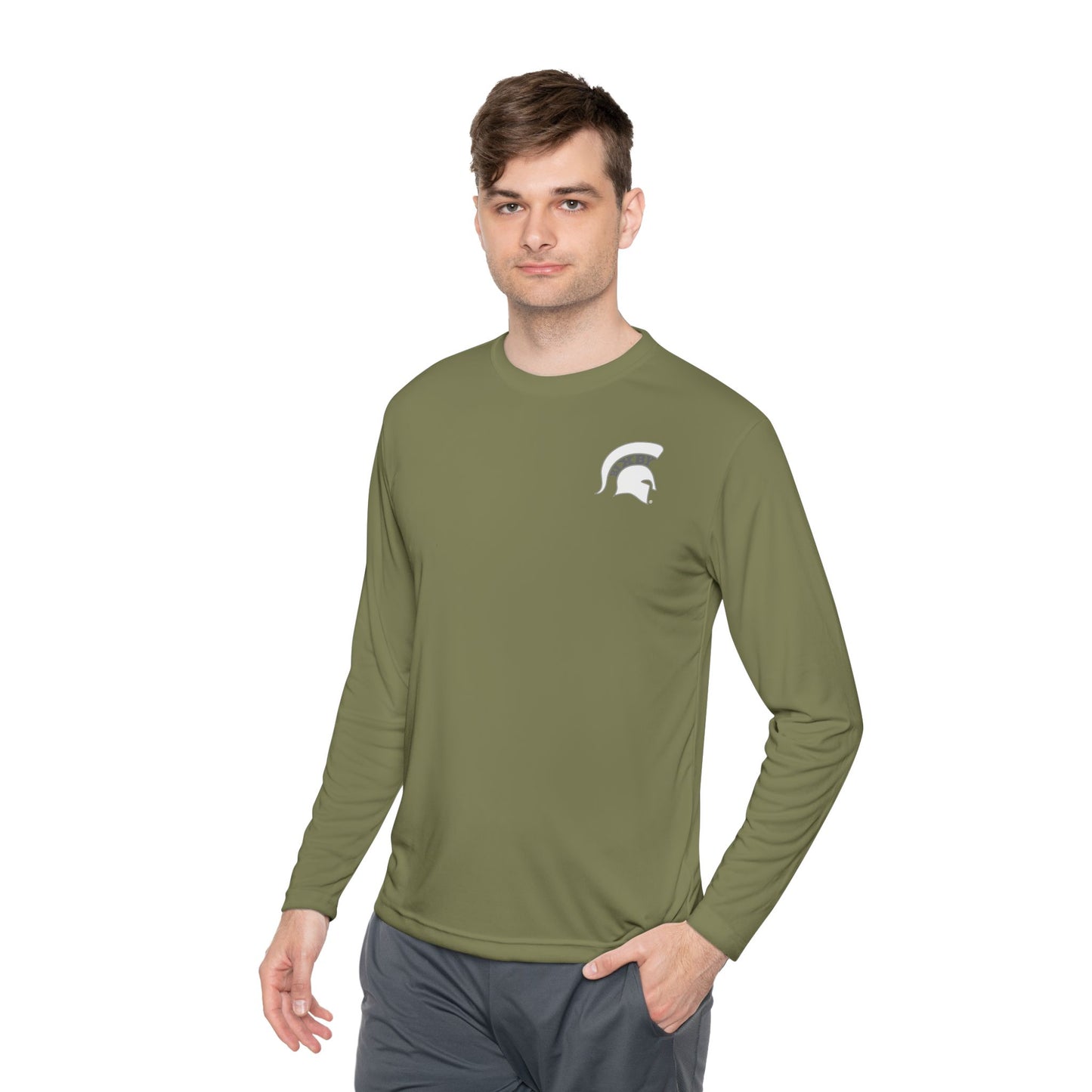 Spartan White Logo Long-Sleeve Sport-Tek Pullover