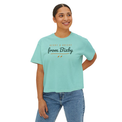 Merry & Bright from Bixby Boxy Comfort Colors Tee