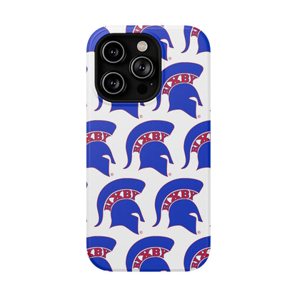 Bixby Spartan Blue Logo Impact Resistant iPhone Case