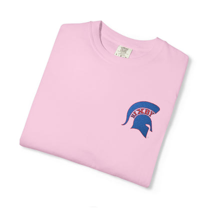 Bixby Spartan Red Embroidered Logo Comfort Colors Tee