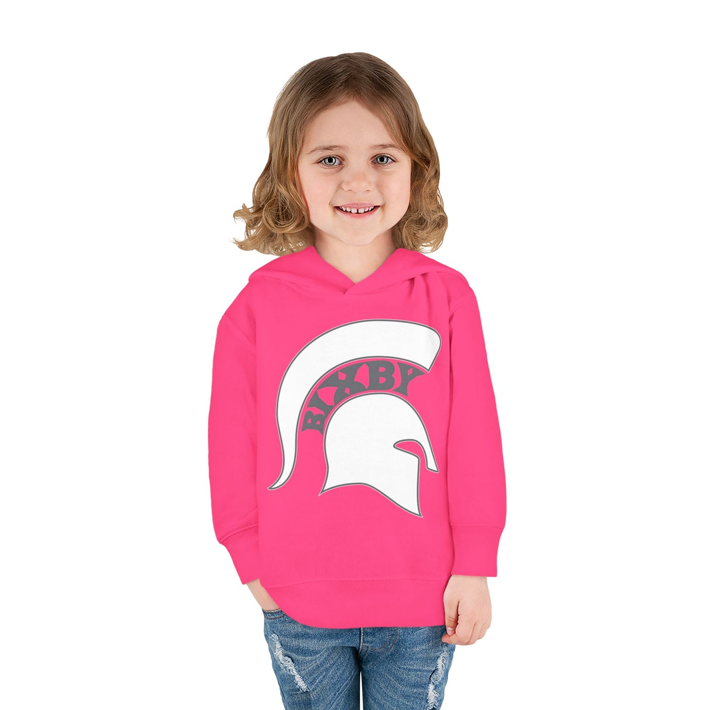 Bixby Spartans White Logo Toddler Rabbit Skins Hoodie
