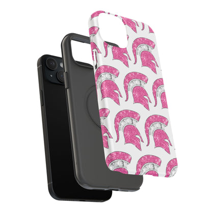 Bixby Spartan Pink Bling Logo Impact Resistant iPhone Case