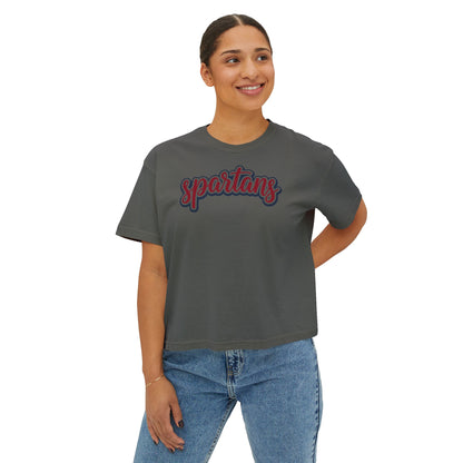 Spartans Women's Comfort Colors Boxy Tee
