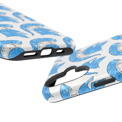 Bixby Spartan Blue Bling Logo Impact Resistant iPhone Case
