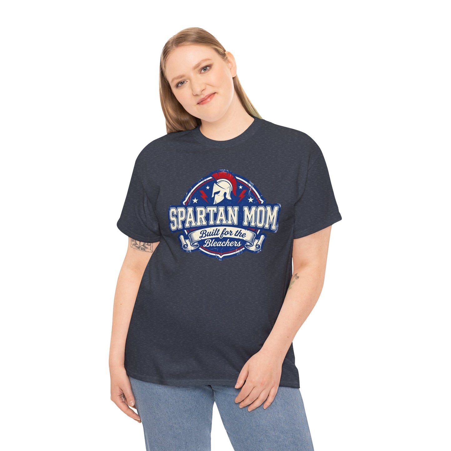 Spartan Mom T-Shirt - Built for the Bleacher, School Spirit Mom Tee