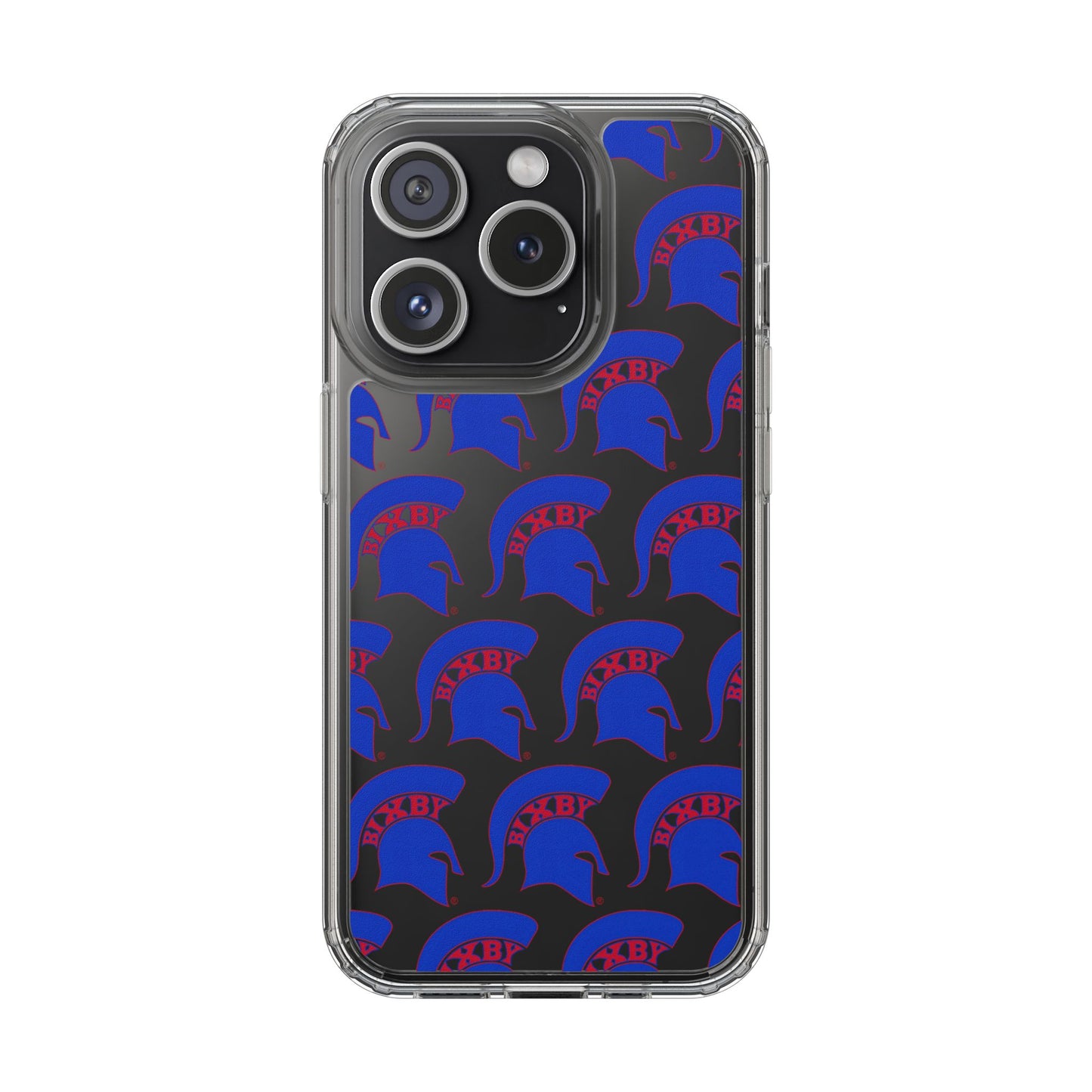Spartan Blue Logo Clear Apple Phone Case