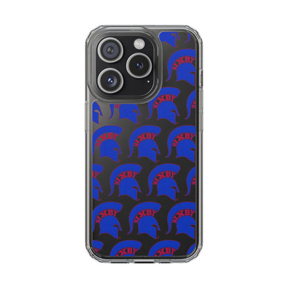 Spartan Blue Logo Clear Apple Phone Case
