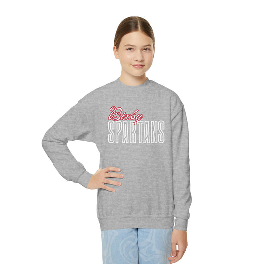 Bixby Spartans Cursive Youth Gildan Sweatshirt