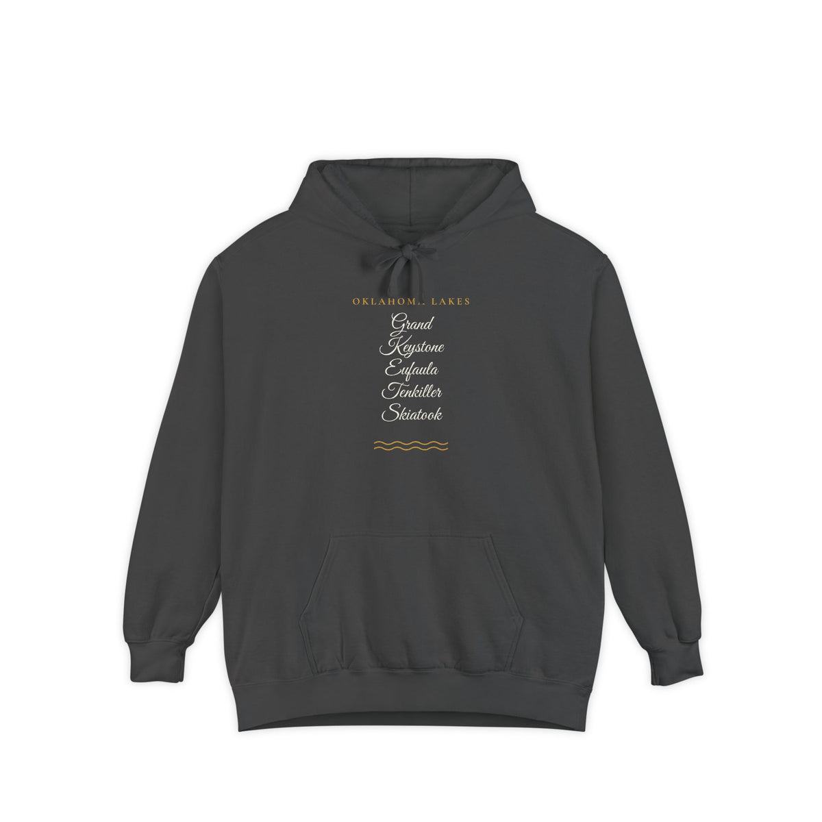 Hoodie printed with Oklahoma Lakes.