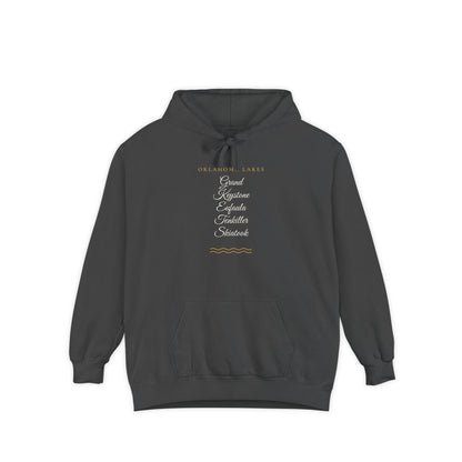 Hoodie printed with Oklahoma Lakes.