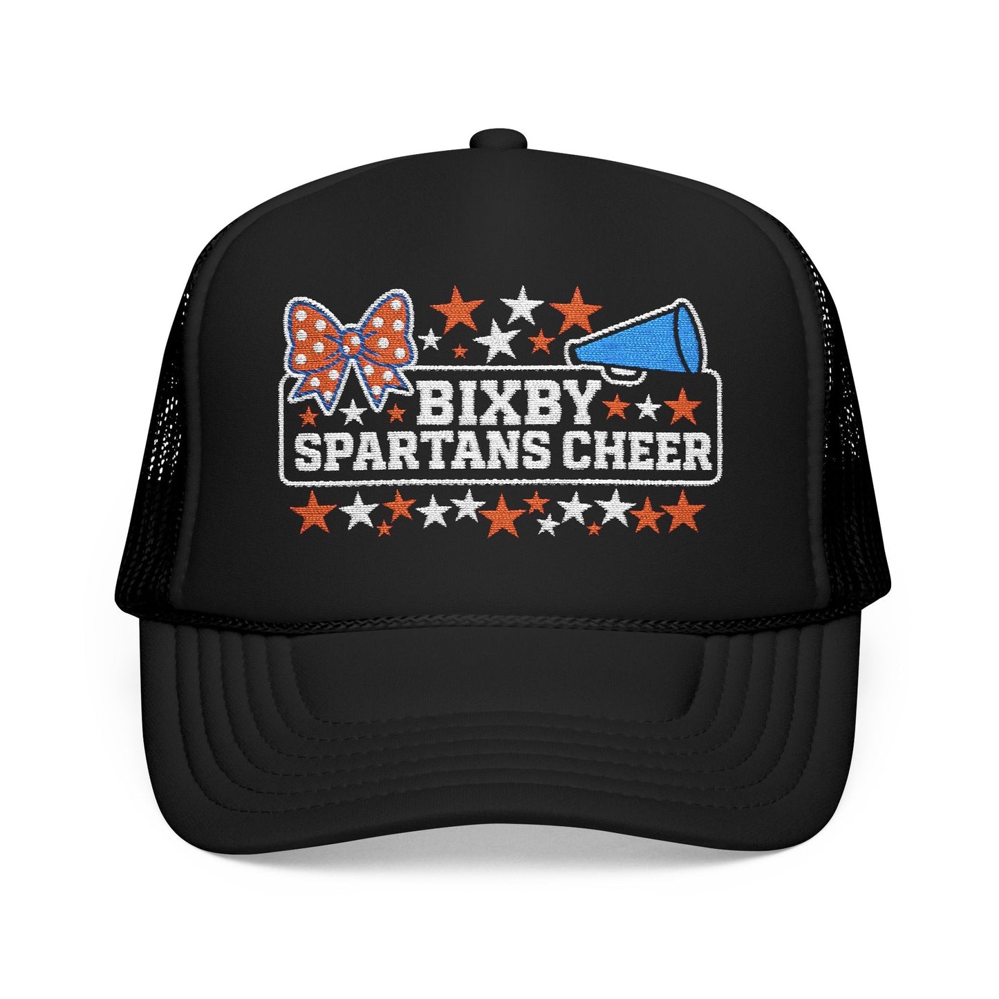 Bixby Spartans Cheer Embroidered Foam Trucker Hat