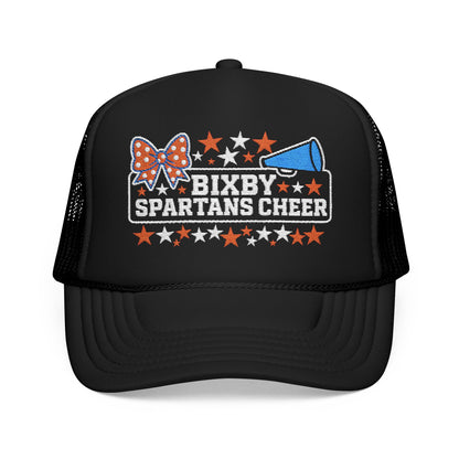 Bixby Spartans Cheer Embroidered Foam Trucker Hat
