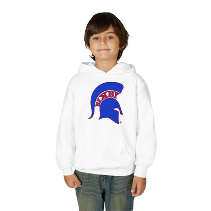 Spartan Blue Logo Youth Gildan Hoodie