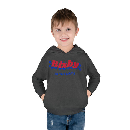 Bixby Spartans Retro Blue Checkered Script Toddler Hoodie – Little Spartan Vintage Hoodie