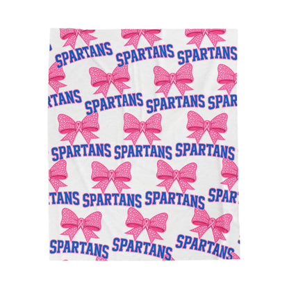 Spartans Velveteen Plush Breast Cancer Awareness