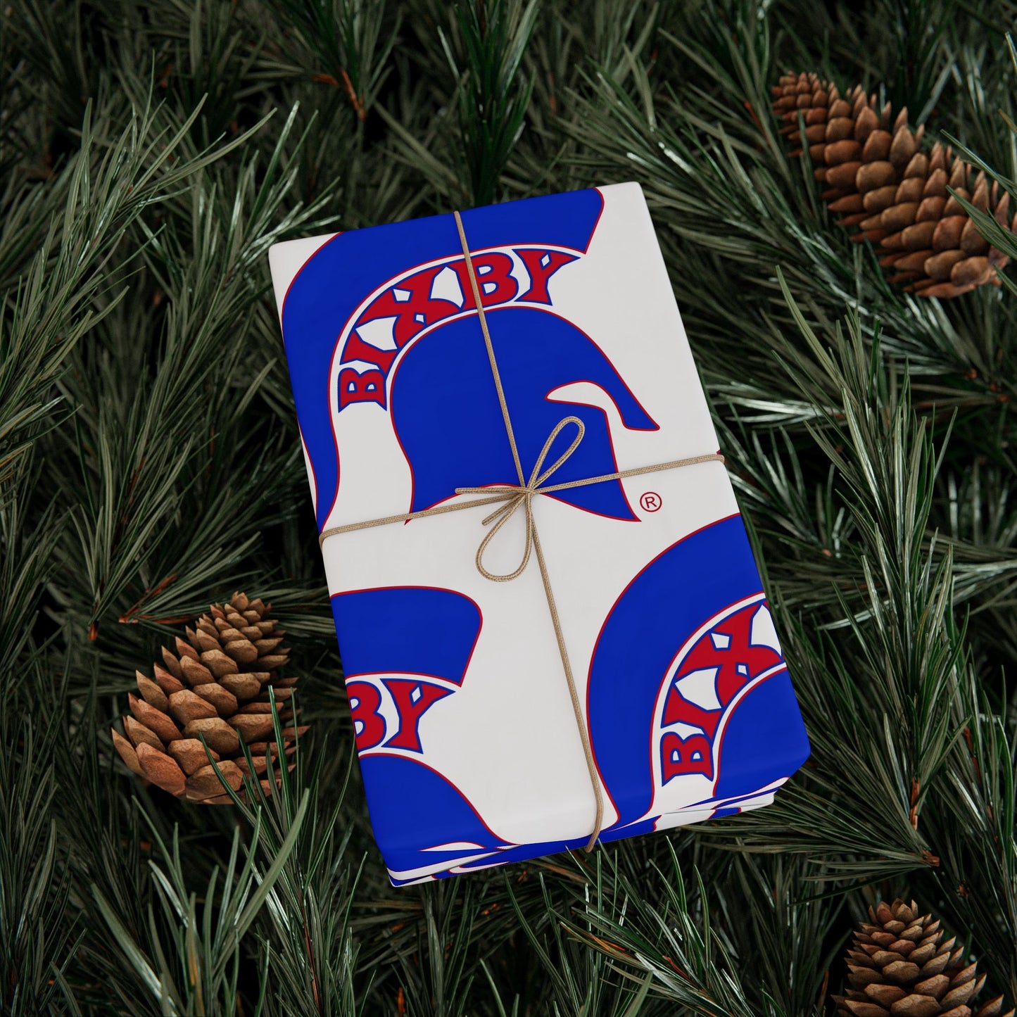 Bixby Spartan Blue Logo Wrapping Paper