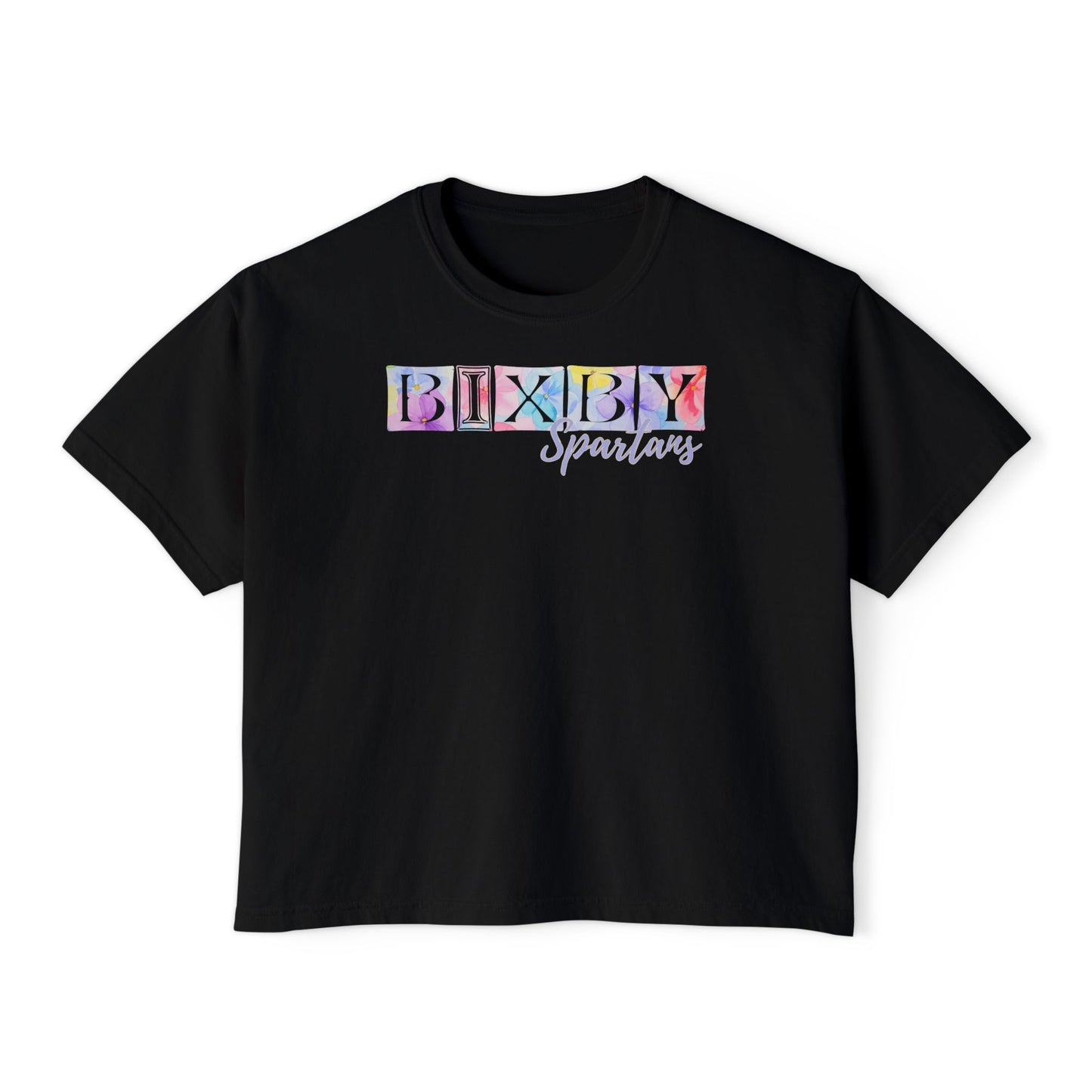 Bixby Spartans Comfort Colors Spring Pastel Boxy Tee