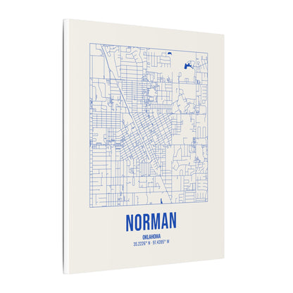 Norman Street Map Canvas, Royal Blue on Cream