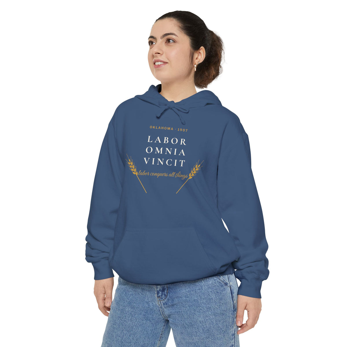 Labor Omnia Vincit Oklahoma Hoodie | Comfort Colors