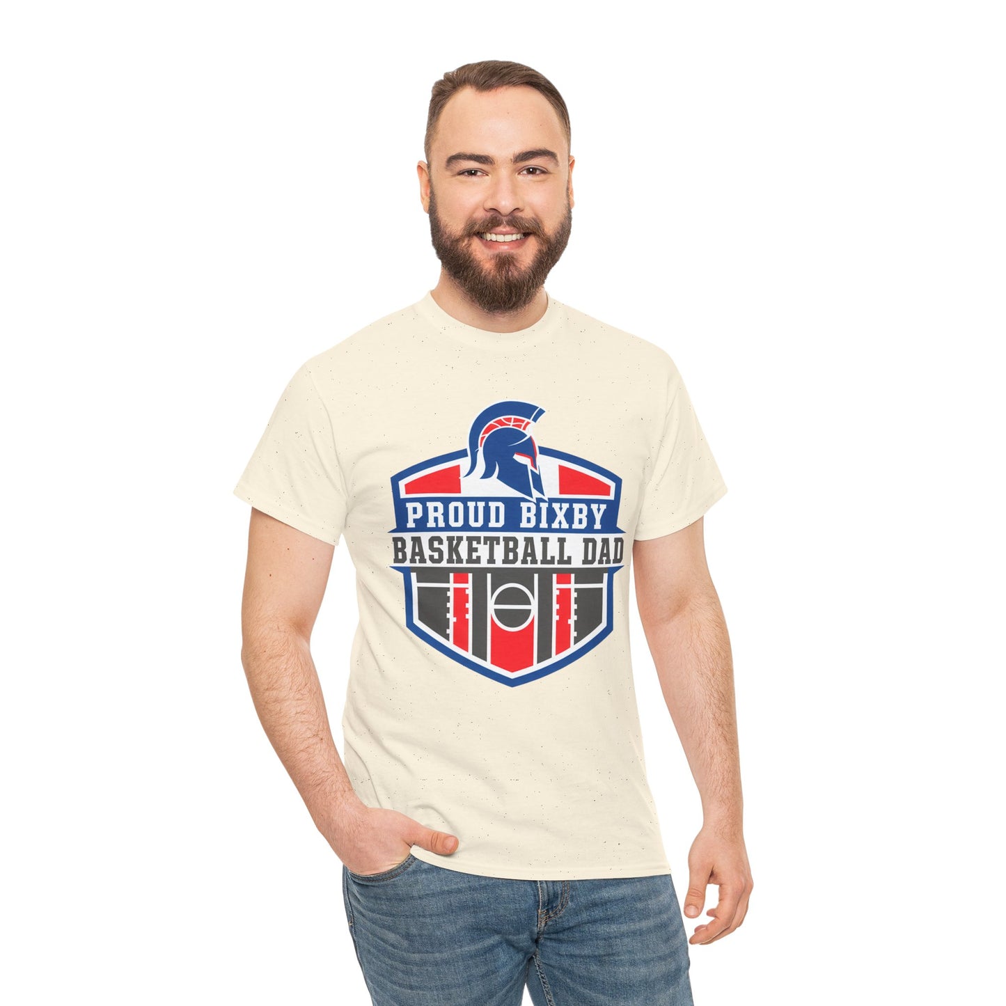 Bixby Spartans Basketball Dad Gildan Tee