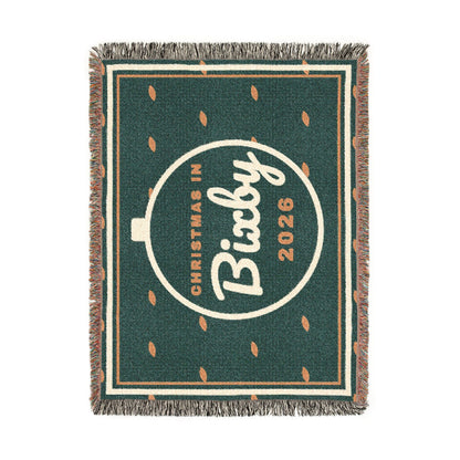 Christmas in Bixby 2026 Woven Throw Blanket