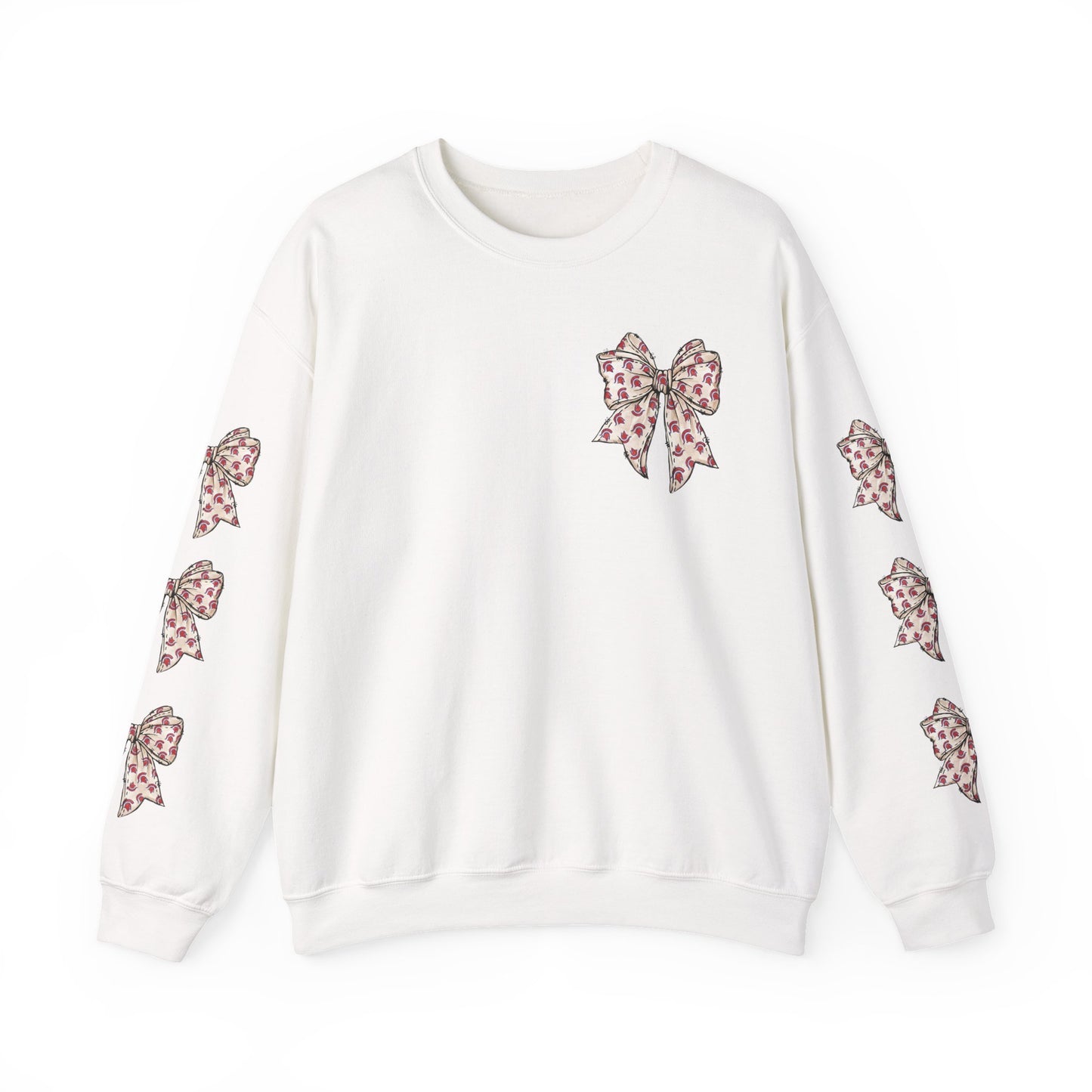 Spartan Bow Pattern Gildan Sweatshirt with Sleeve Print