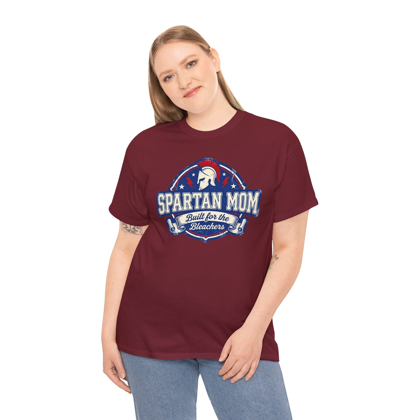 Spartan Mom T-Shirt - Built for the Bleacher, School Spirit Mom Tee