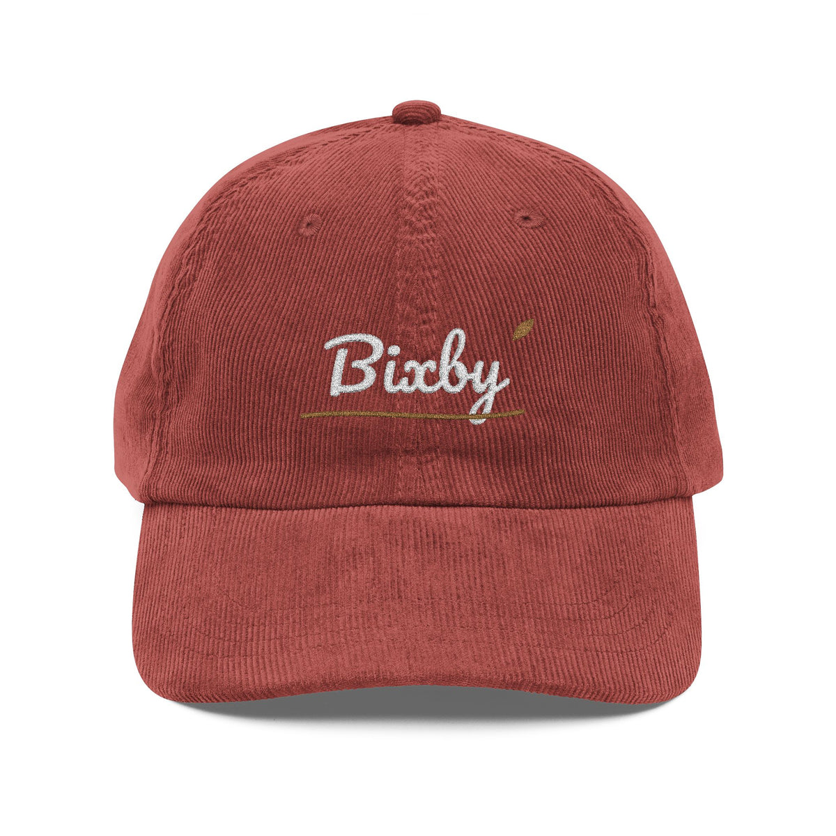 Bixby Garden Script Embroidered Corduroy Dad Cap
