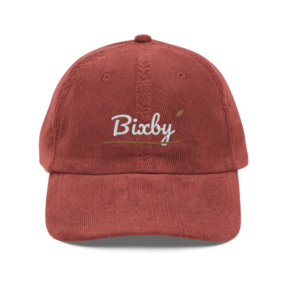 Bixby Garden Script Embroidered Corduroy Dad Cap