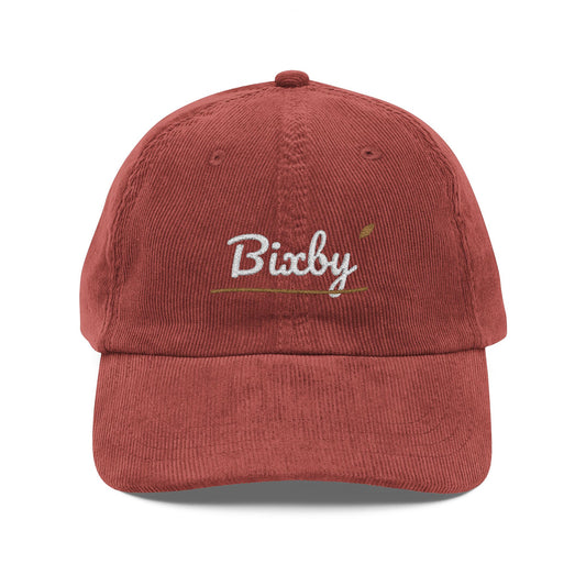 Bixby Garden Script Embroidered Corduroy Dad Cap