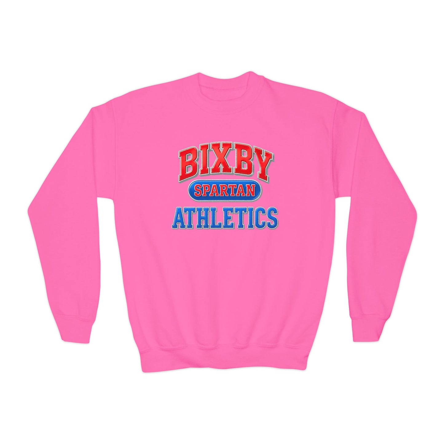 Bixby Spartan Athletics Youth Metallic Gildan Sweatshirt