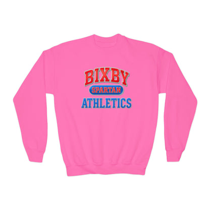 Bixby Spartan Athletics Youth Metallic Gildan Sweatshirt