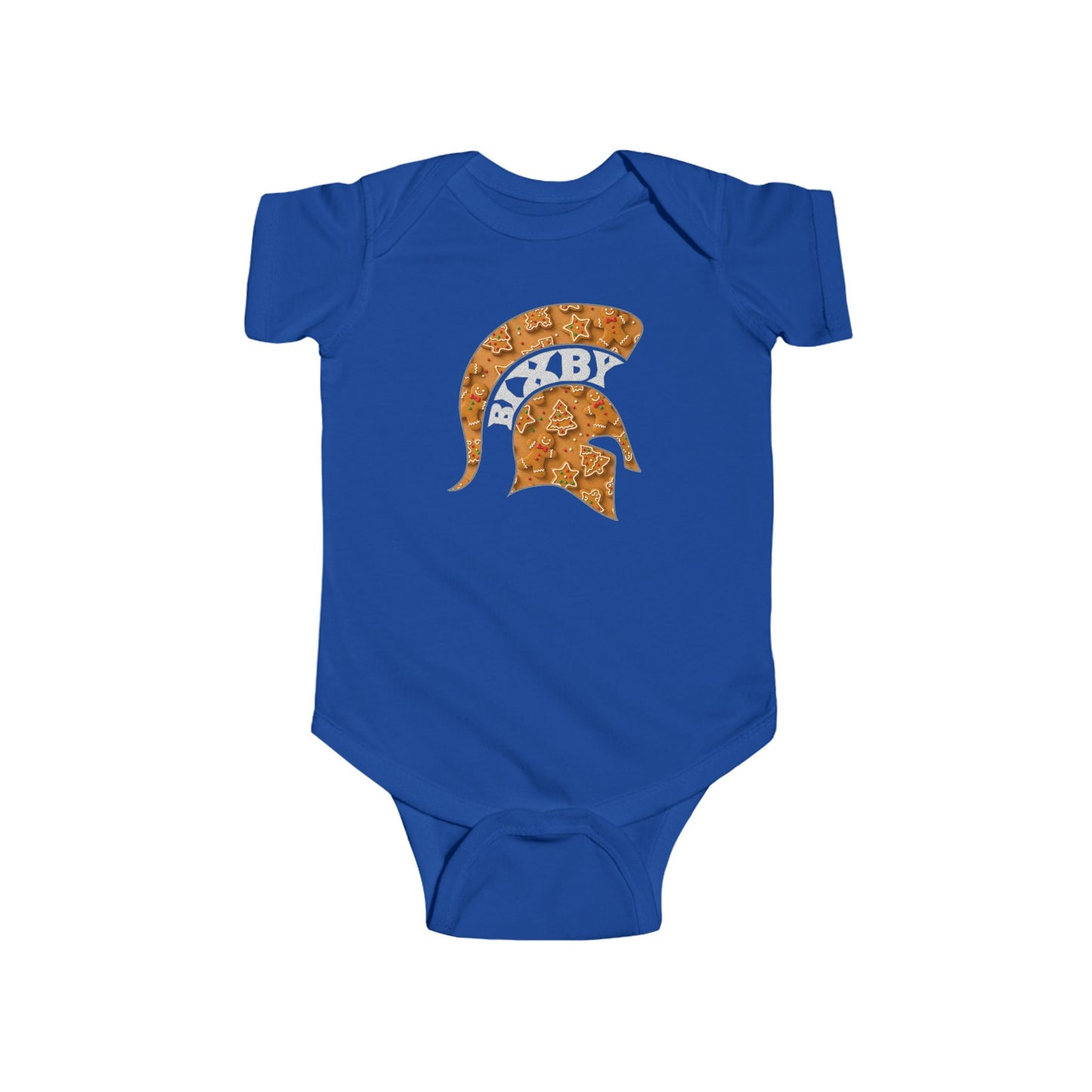 Baby Spartan Gingerbread Logo Rabbit Skins Onesie