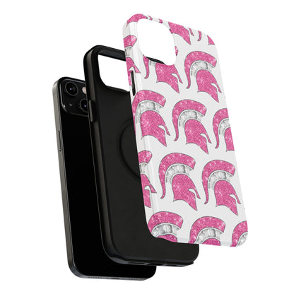Bixby Spartan Pink Bling Logo Impact Resistant iPhone Case