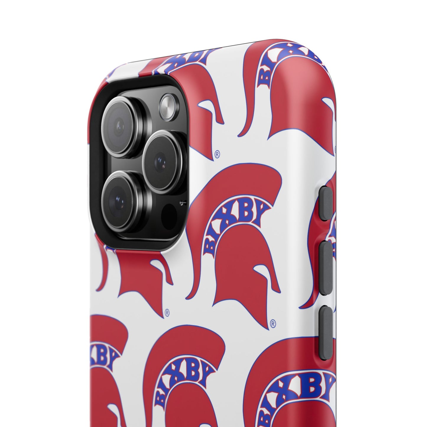 Bixby Spartan Red Logo Impact Resistant iPhone Case