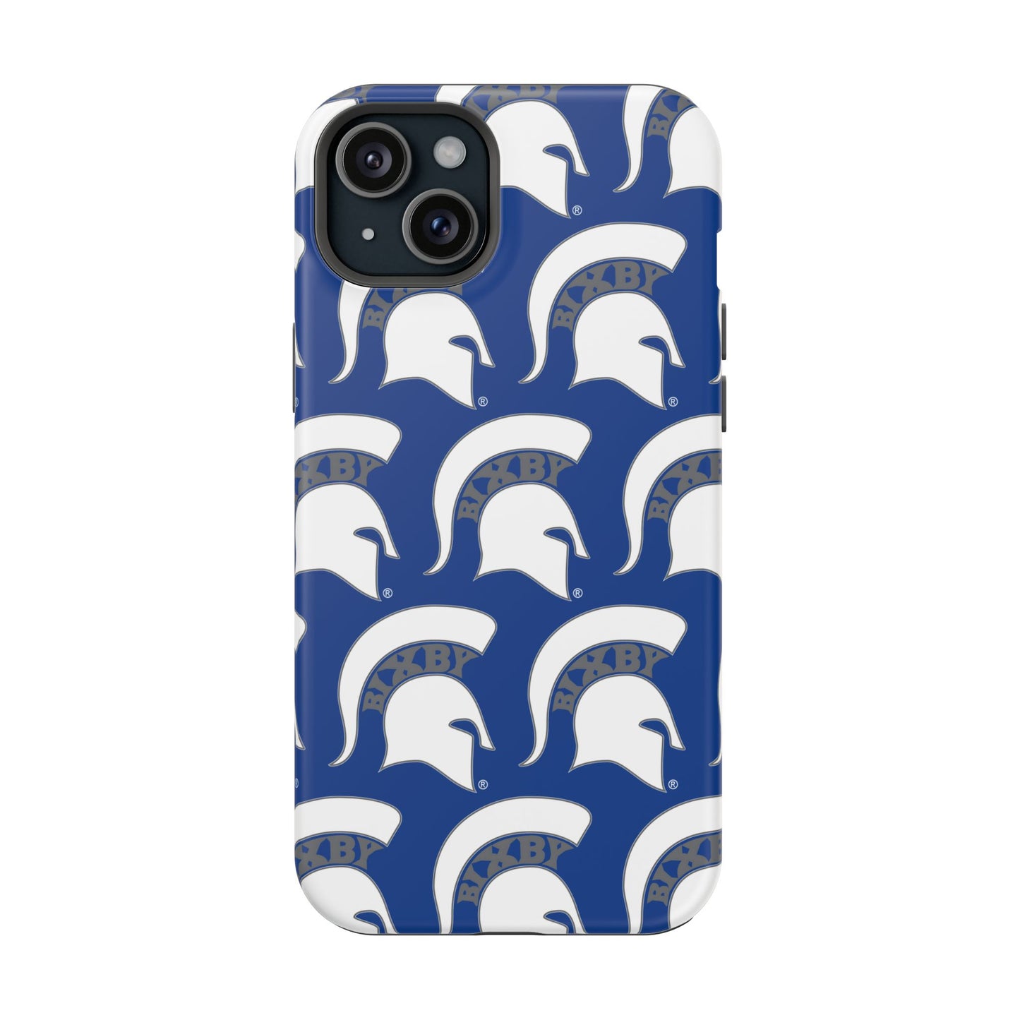 Bixby Spartan White Logo Impact Resistant iPhone Case