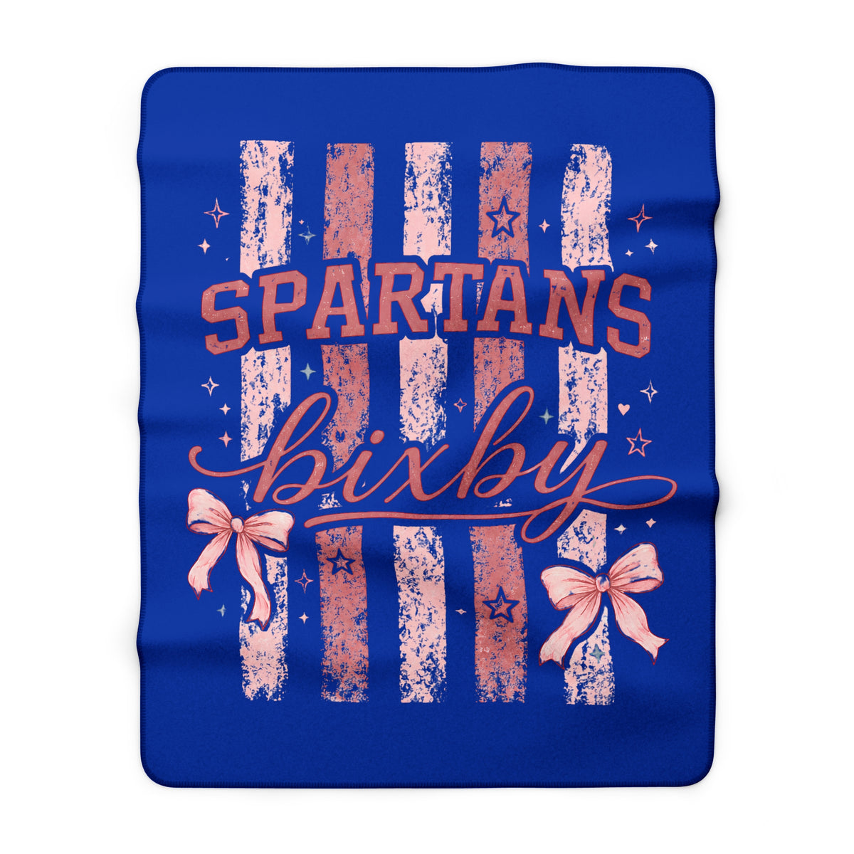 Sherpa Blanket - 'Spartans Bixby' Cozy Fleece Team Throw