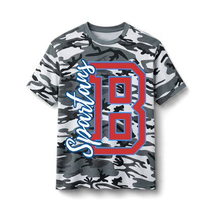 Bixby Spartans 'B' Camo Cotton Tee